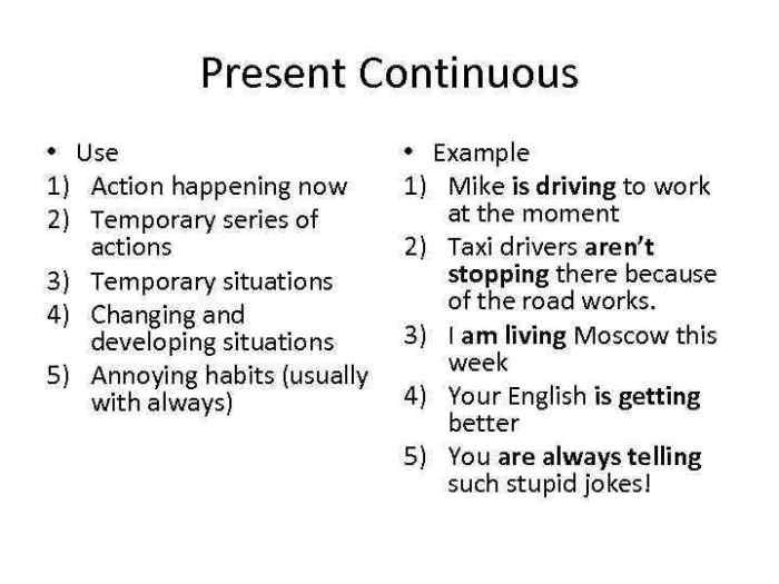 Present Continuous Tense