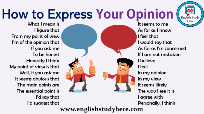 Opinion express english expressing personal speaking